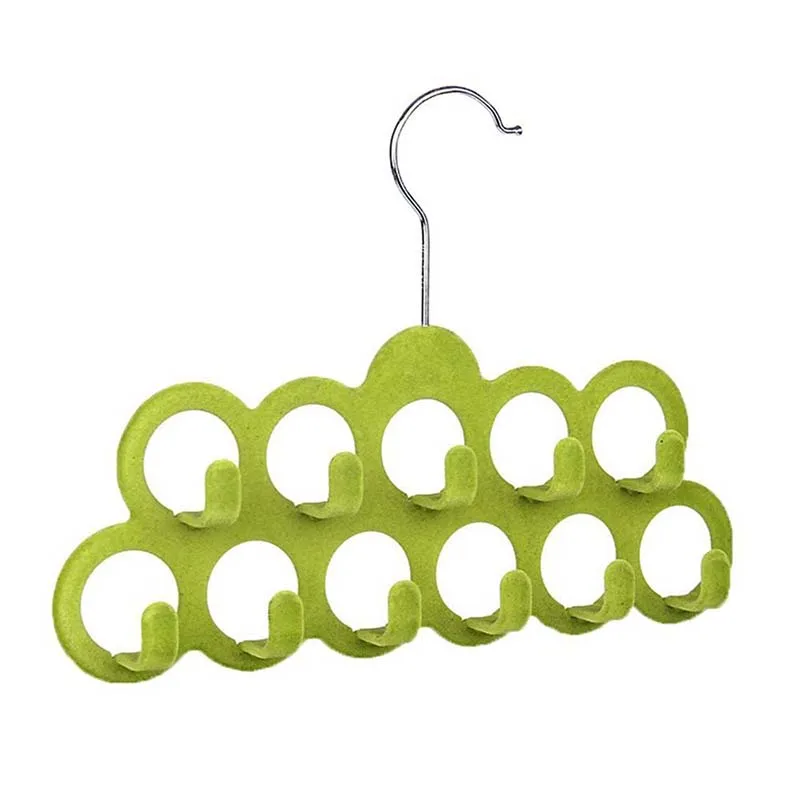 

Multifunctional Scarf Hanger with 11 Hooks in Flocking, Random Color