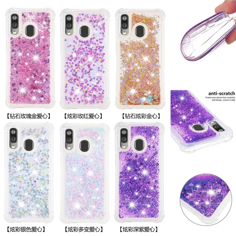 

Liquid Quicksand Phone Cases For Samsung Galaxy Note 10 Note 10 Plus Note 10 Pro Cover For Samsung A40 A10e A20e Bling TPU Coque