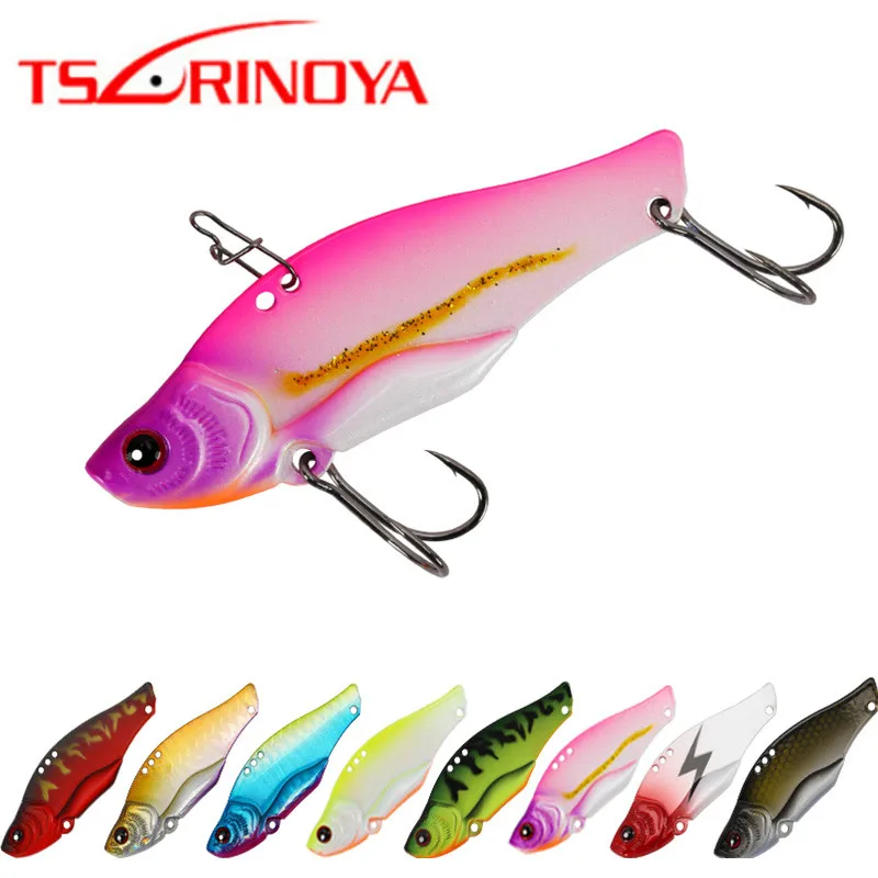  TSURINOYA TEPAN VIB Fishing Lure 7g 11g 14g 17g Sinking Metal VIB Double Hooks Full Swimming Layer 