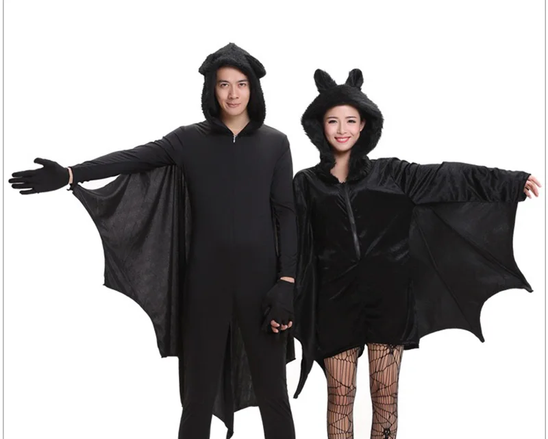 Костюм летучей мыши на Хэллоуин костюм кошки с капюшоном для взрослых мужчин