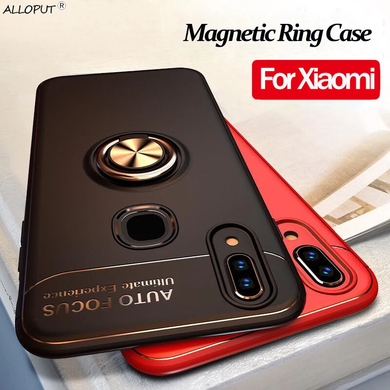 Redmi 7A Magnetic Ring Case For Xiaomi Note 7 Car Holder TPU Silicone Cover Shockproof Protective Cases |