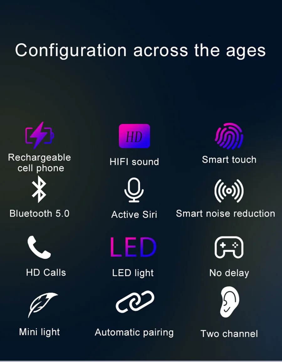 TW80 беспроводные наушники bluetooth 5,0 светодиодный дисплей HiFi стерео мини TWS наушники с микрофоном игровая гарнитура для всех телефонов