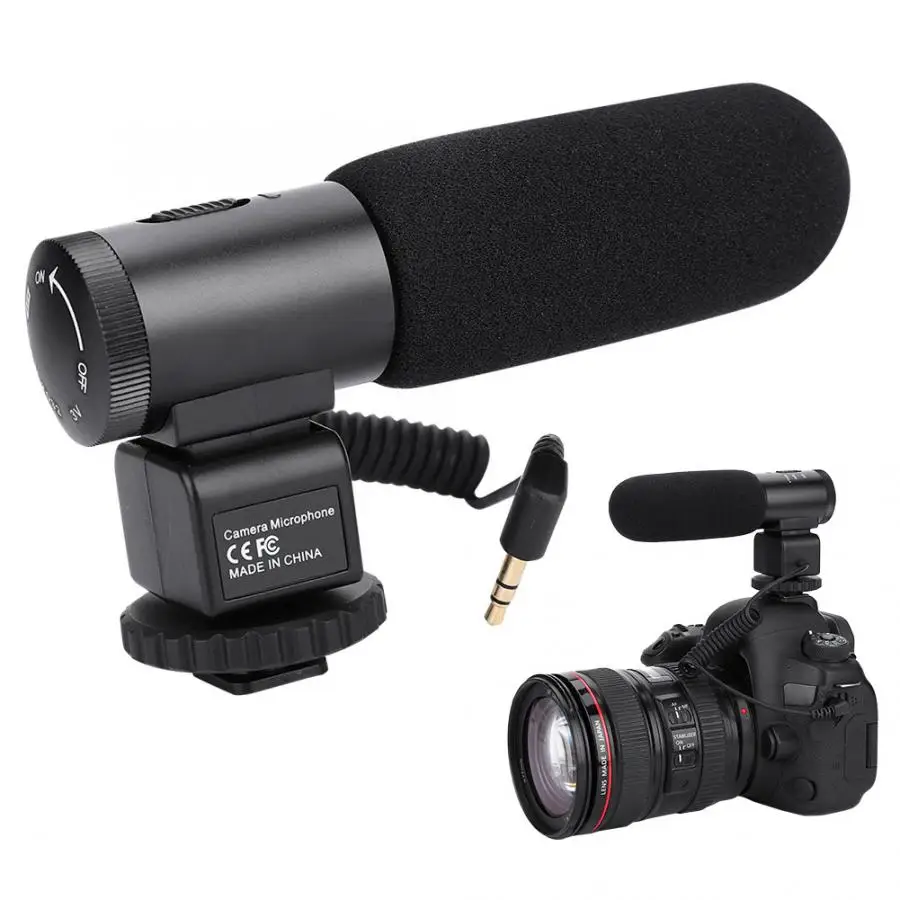 Mcoplus MIC-03 Цифровой 3,5 мм DV видео запись камера стерео микрофон 200 Гц низкочастотный микрофон fotografia acessorio
