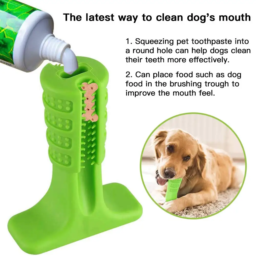 Dog Toy Ball Food Funny Toothbrush Stick Pet Dog Toys For Small Large Dogs Tooth Brush Bite Resistant Puppy Pet Chew Toys Rubber (18)