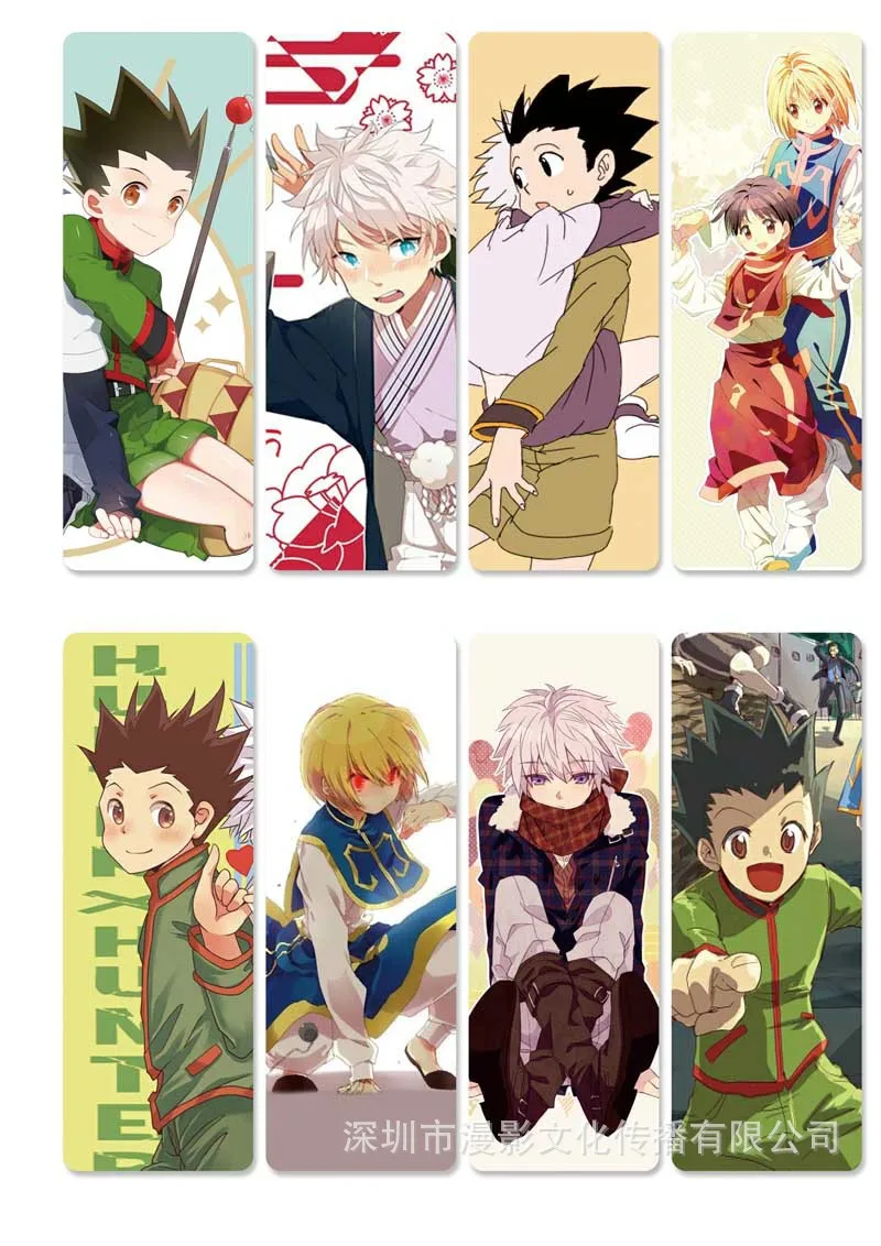 10 компл./лот аниме HUNTER X HUNTER закладки для книг, гон-Фрикс Kurapika книжная Обложка из ПВХ mark офисные школьные принадлежности подарок