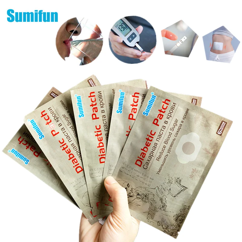 

6pcs/bag Sumifun Diabetes Patch Stabilizes Blood Sugar Balance Glucose Content Sticker Chinese Herbs Pads Medical Plaster K04701