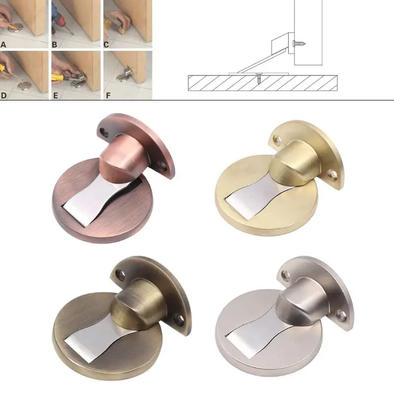 

Stainless Steel Door Absorbing Toilet Floor Suction Collision Anti-Collision Door Stop New Invisible Strong Magnetic Door Stoppe