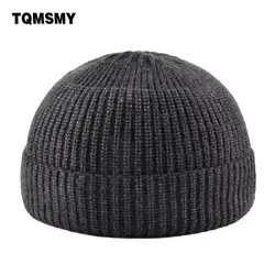 TQMSMY/Модная вязаная мужская шапка Skullcap, однотонный трикотаж, шапки-бини, женская шапка в стиле хип-хоп для мальчиков и девочек, мягкая шапка