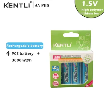 

4 pcs/lot 1.5V AA 3000mWh Lithium AA Rechargeble AA Battery Powerful and stable voltage Own it and save your money