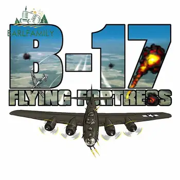 

EARLFAMILY 13cm x 11cm for B17 Flying Fortress Graphics Anime Car Stickers Occlusion Scratch Decal for Refrigerator Windshield