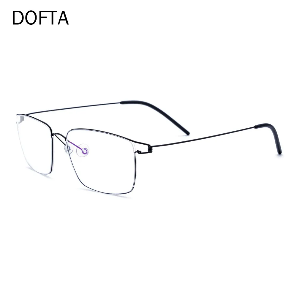 DOFTA, оптические очки, оправа для мужчин, титановый сплав, очки по рецепту, фирменный дизайн, новинка, женские очки без винтов, близорукость, 7002 - Цвет оправы: Black