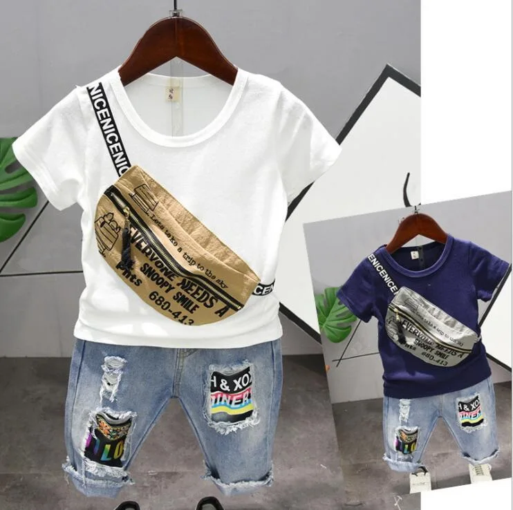 

Hot Sale! Summer Style Children Clothing Sets Tops + Shorts 2Pcs Set Boys T-Shirts Pants Sports Suit Kids Clothes 2-7YEARS