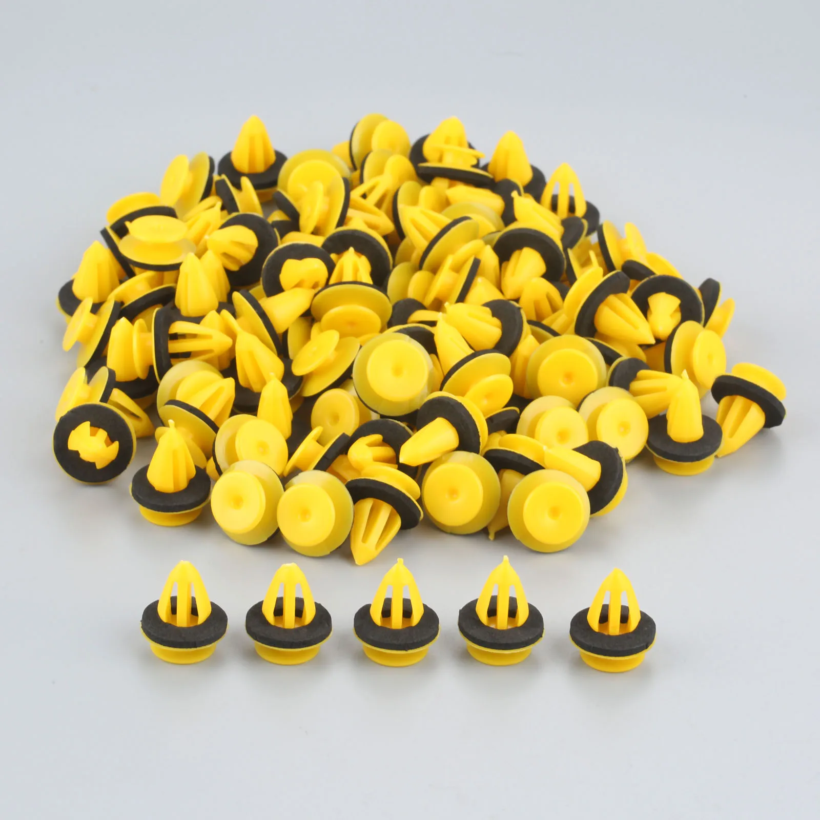 100pcs Auto Door Trim Panels Fastener Clips Plastic Fit For V W Golf