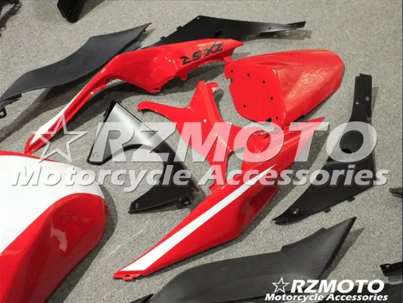 4 подарки ABS литьевая форма мотоцикл Полный обтекатели подходит для Kawasaki ZX-6R 09 10 11 12 2009-2012 набор на заказ Красный Белый Хороший