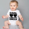 Cool Like My Uncle Newborn Baby Short Sleeve Romper Toddler Girl Boy Summer Clothes Ropa Outfit Infant Girl Clothes Best Present 1