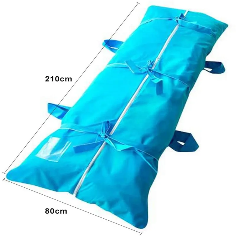 80*210cm Waterproof Filling Body Bag Dead Body Bag Hospital Morgue Transportation Dead  Cadaver Bags Virus Isolation Virus Bag