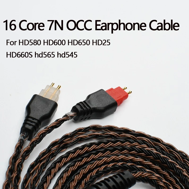 Сбалансированный кабель для наушников 2 5 мм 4 6 Type C 16 Core 7N OCC Sennheiser HD580 HD600 HD650 HD25 HD660S