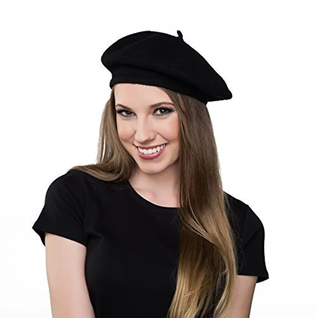 Women Wool Bomber Hats Winter Warm Casual Solid Cap Literary Beret Hat Newsboy Painter Artist Ski sombrero mujer chapeu | Аксессуары для
