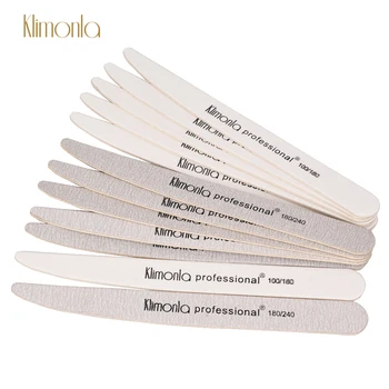 

15Pcs Wooden Nail Files 100/180/240 Lima Strong Thick Wood Nail File Smooth lines Designs White Gray Sanding Professional Tools