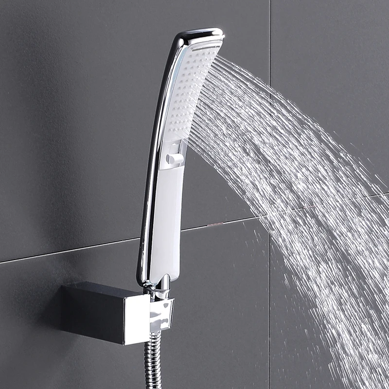 Waterfall Handheld Shower Head with Extra Long Hose Shower Set for Bathroom Wall Mount