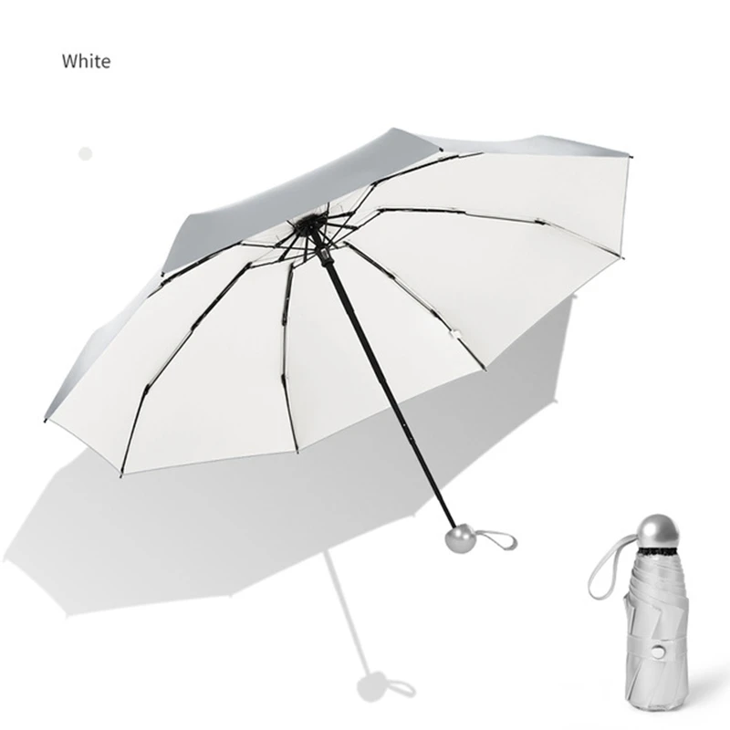 8 Ribs Pocket Mini Umbrella Anti UV Paraguas Sun Umbrella Rain Windproof Light Folding Portable Umbrellas for Women Men Children