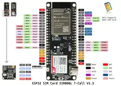 Новый Т-вызов SIM800L V1.3 ESP32 беспроводной модуль gprs-антенна sim-карты платы схемы