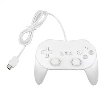 White Wired Classic Controller USB Game Joystick Gamepad Controller Handle Remote Console Video Games For Nintendo Wii Classic