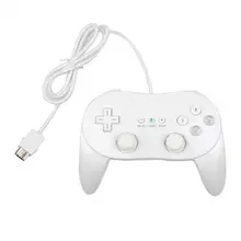 Manette de jeu avec câble blanc USB pour Console Wii Classic, Joystick, contrôleur à distance pour jeux vidéo