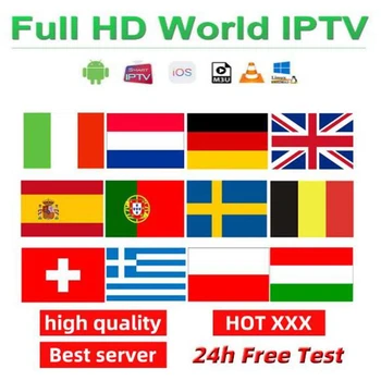 

Live TV box HD/FHD/4K/UHD/HEVC IPTV m3u Subscription for Spanish Dutch Sweden for Smart TV Android Phone TV Box no app include