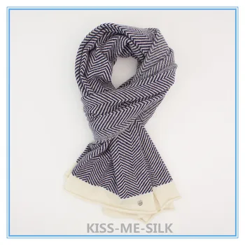 

KMS Autumn and winter new herringbone pattern knitted cashmere scarf shawl 50*185CM/205G