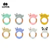 LOFCA 1pcs Baby Teether Silicone Beads BPA Free Food Grade Silicone Animal Shape Pendant Baby Pacifier Chain Teething Toy 5