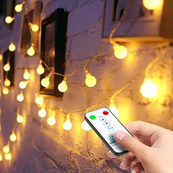 

LED String Lights Remote Control Battery Warm White LED Lamps For Outdoor Indoor Wall Holiday Garden Party Wedding Decoration