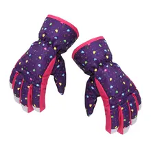 Водонепроницаемые ветрозащитные Детские Зимние теплые лыжные перчатки спортивная Нескользящая зимняя рукавица