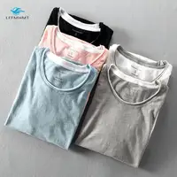 Hommes été marque de mode japon Style bambou coton couleur unie à manches courtes T-shirt mâle décontracté Simple mince blanc T-shirt t-shirts 4