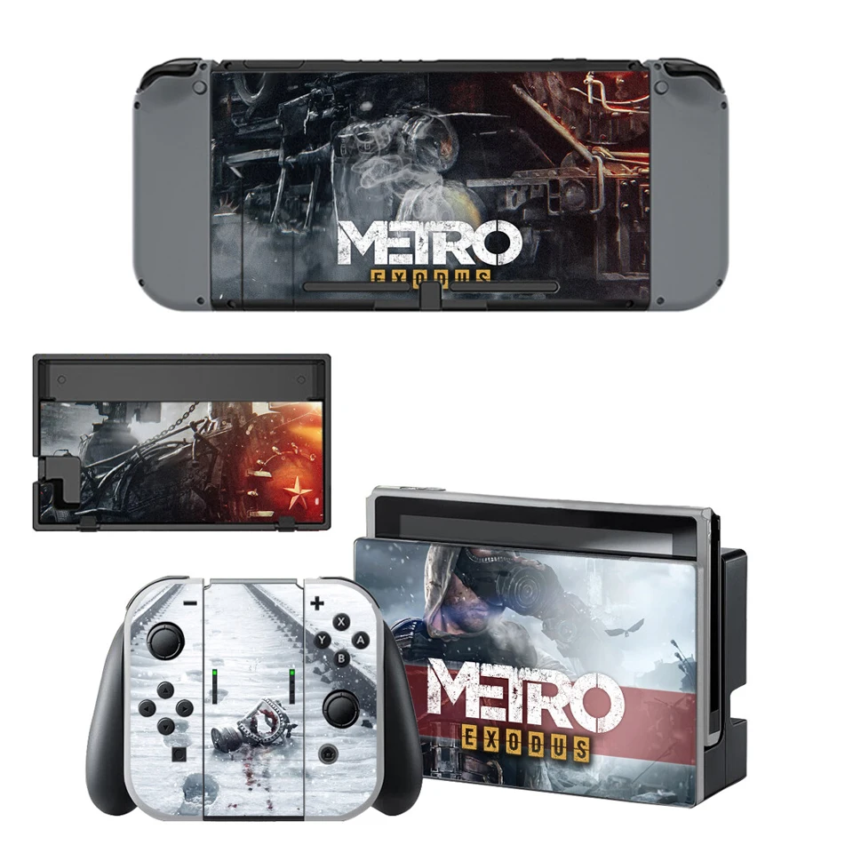 Виниловые наклейки для Nintendo Switch-Metro Exodus, Набор для Nintendo Switch NS, контроллер консоли и док-станция