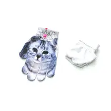 Детские перчатки с 3D рисунком животных из мультфильмов, варежки с пальцами, Детская смешная перчатка CORB