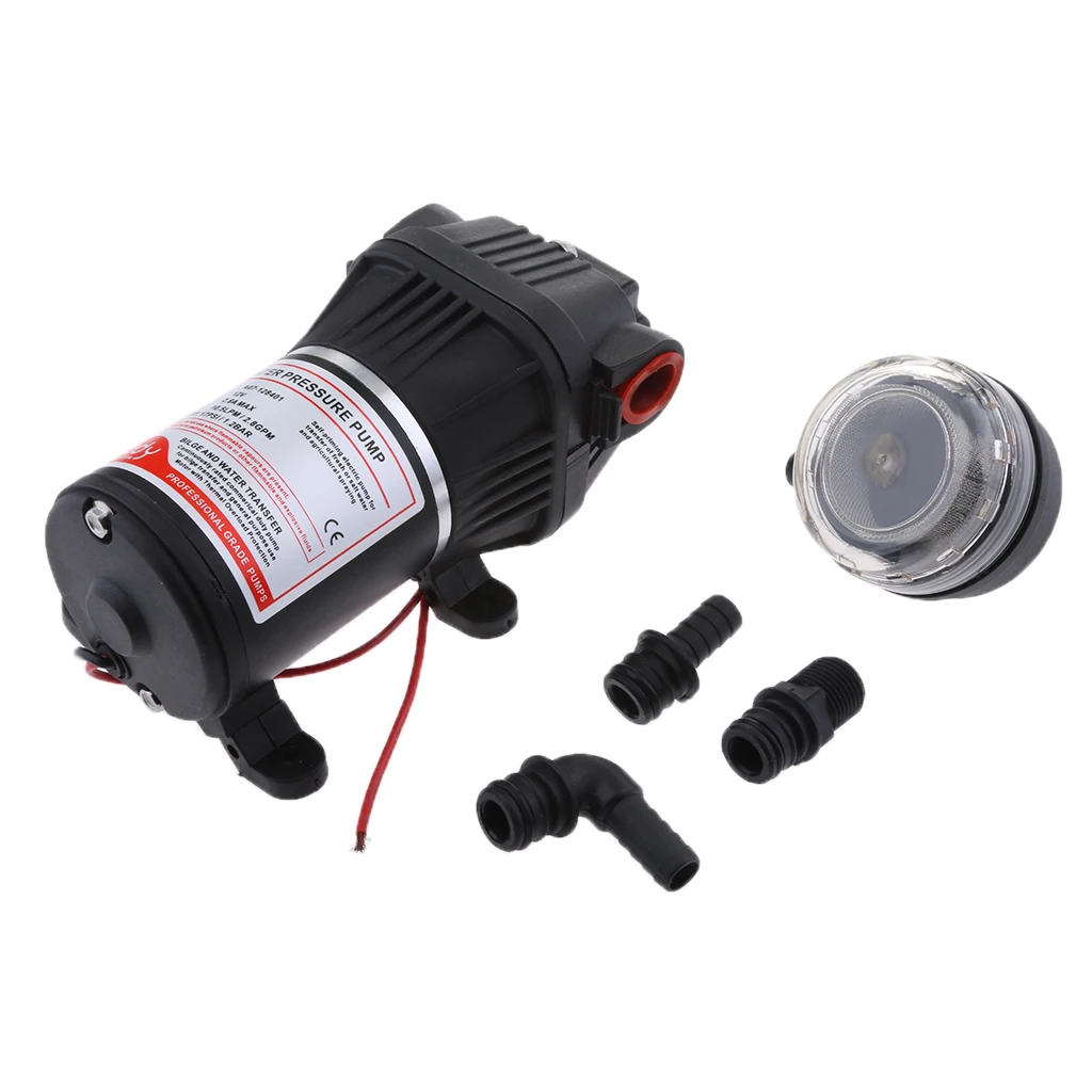 12V 10.5LPM/2,8 диаметр разбрызгивателя: быстрое соединение самостоятельного впрыска воды Давление мембранный насос подходит для морской рыбалки лодки