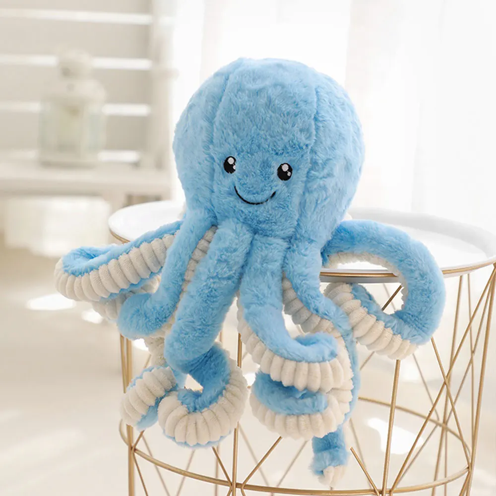blue-40cm Осьминог украшение в детскую комнату милая кукла реквизит для фотосъемки мультфильм животное украшение комнаты детская подушка детские подарки - Цвет: blue-40cm