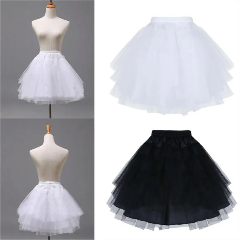 

Flower Girl Dress White Short Petticoat Crinoline Underskirt Tutu Bridal Wedding Dress Skirt Slips