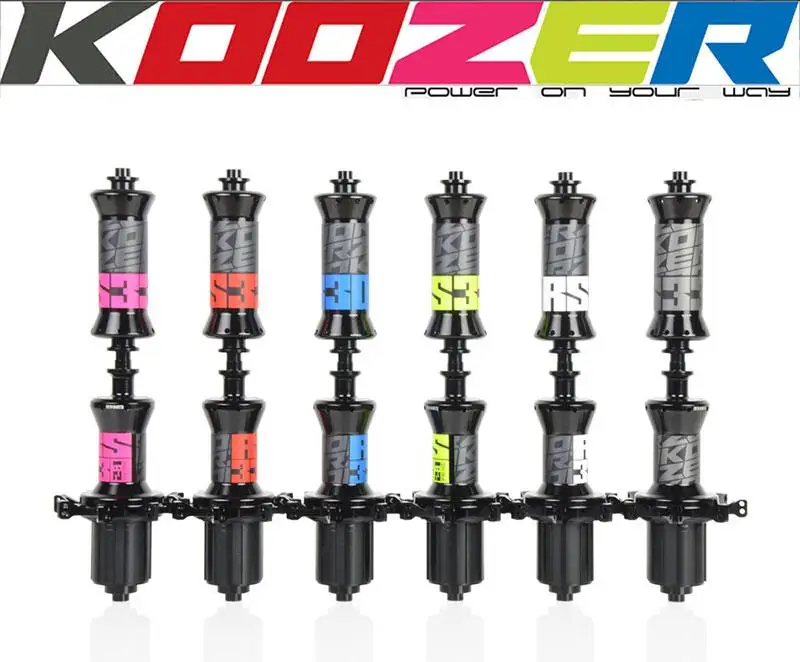 

KOOZER RS330 Hubs Aluminum 2+4Bearing 72HD Front Rear 20/24 Hub Set Road Racing Bike Front Hub Rear hub Straight Pull Black/Red
