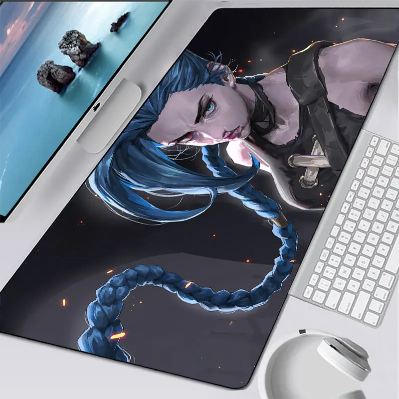 Большой игровой коврик для мыши xxl декоративный Настольный клавиатуры LOL Arcane Jinx