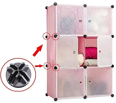 Small Black Grid Cube Connector Plastic Connectors 10pcs For Wire Shelving Unit DIY Modular Closet Wire Grid Storage Organizer cube storage organizers