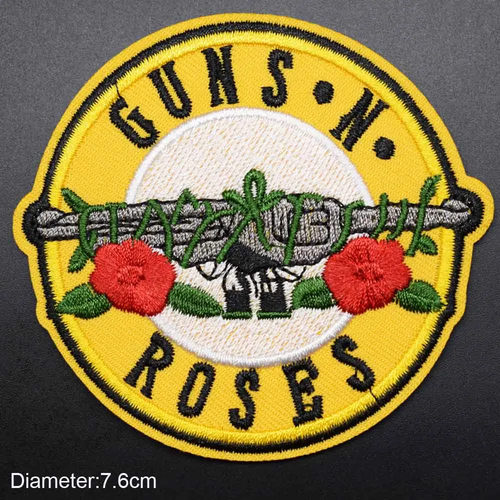 Rock N Roll Music Embroidered Iron-On Patch
