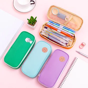 

New creative cartoon large-capacity pencil case, multifunctional stationery box, student pencil case customization