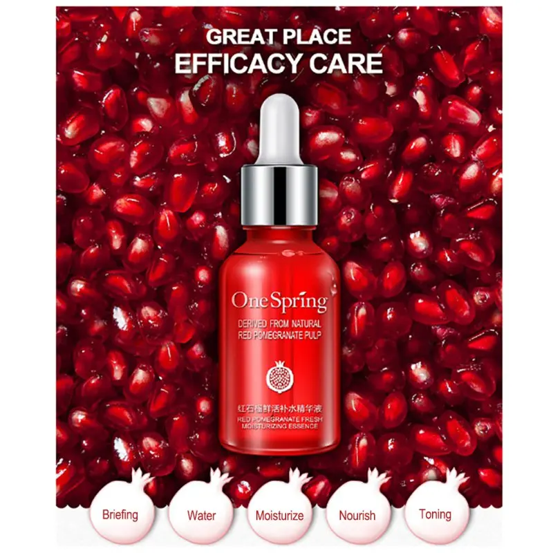 

New Face Cream Skin Care Whitening Anti Aging Hyaluronic Acid Liquid Red Pomegranate Nourishing Moisturzing Essence Serum