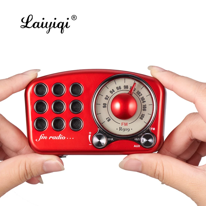 Laiyiqi ретро-дизайн Φ Bluetooth 4 2 текстура FM-радио портативный карманный для пожилых