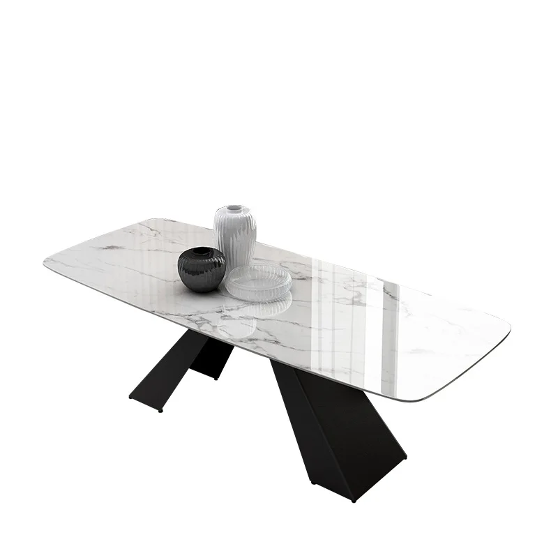 

Nordic marble dinette table combination home Italian minimalist rectangular dining table modern