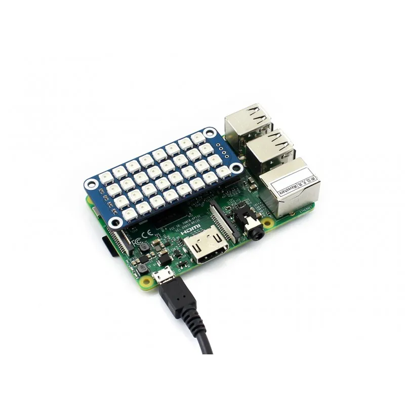 Ʈ ÷ RGB LED ,  , ÷Ǯ ÷, 4x8 RGB LED (WS2812B),   256 , 24 Ʈ Ʈ ÷, 800Kbps