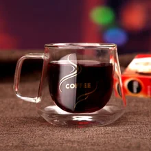 O. Roselif брендовая современная стеклянная двухслойная кофейная чашка с защитой от ожогов, высокое боросиликатное покрытие, для дома, офиса, чайная чашка, кухонные принадлежности