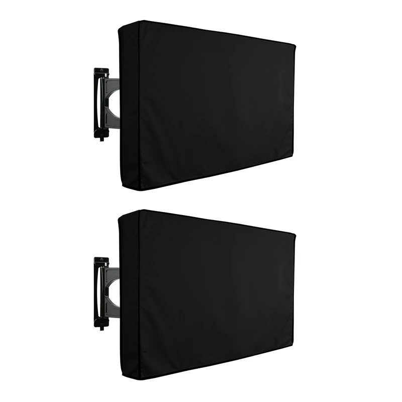 

2 Pcs Outdoor TV Cover, Panther Series Weatherproof Universal Protector For LCD, LED, Plasma Television Sets, 1 Pcs For 30-32 In